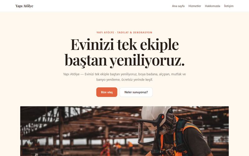 Yapı Atölye örnek sitesi